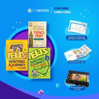 Combo sách ielts writing journey & giải thích ngữ pháp tiếng anh