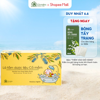 Lá Tắm Bé Sơ Sinh Thảo Dược Ngừa Rôm Sảy Mẩn Ngứa Cỏ Mềm Dạng Túi Lọc Cỏ Mềm 80g