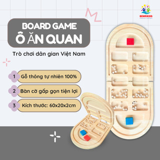 Bộ Cờ Ô Ăn Quan Trò Chơi Ăn Quan Gập Gọn Tuổi Thơ Chính Hãng Việt Nam Cho Bé