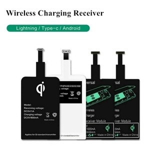 Miếng Dán Hỗ Trợ Sạc ko dây Chuẩn Qi Đầu Android/Type-C/ip