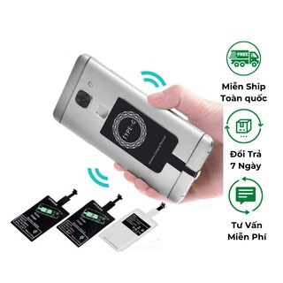 Miếng Dán Hỗ Trợ Sạc ko dây Chuẩn Qi Đầu Android/Type-C/ip