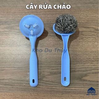 Cây chà rửa nồi, chảo, cước rửa chén- dụng cụ có cán cầm, thiết kế thông minh - Gia dụng Du Thủy