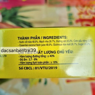 Kẹo dừa sầu riêng hiệu Bến Tre ( gói máy, hộp 400g )