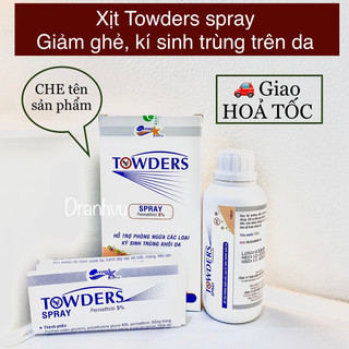 (CHÍNH HÃNG Date 2027) XỊT TOWDERS SPRAY/ Xịt Scabe spray loại bỏ ghẻ kí sinh trùng trên da 100ml