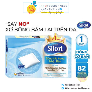 Bông tẩy trang Silcot Nhật Bản Hộp 82 miếng xanh dương - Bông Silcot Unicharm XANH DƯƠNG 82 miếng