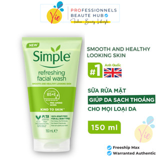 Simple Sữa Rửa Mặt Cho Da Nhạy Cảm - Sữa rửa mặt Simple Refreshing Facial Wash