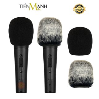 Mút bọc đầu micro karaoke shure sm58, beta58, beta87, pga48, pga58 foam bông lông lọc âm mic cover furry microphone
