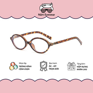 Gọng kính tròn oval dẹt Bayonetta Y2K phụ kiện thời trang dáng nhỏ NẤM EYEWEAR MlUMlU 