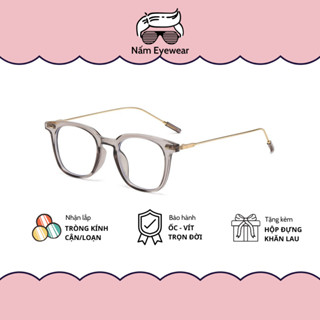   Hàng loại 1  Gọng kính cận vuông Booster càng kim loại GMBT lọc ánh sáng xanh Hồng Cao Nấm Eyewear 9322 
