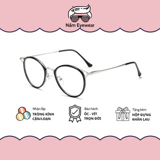 Gọng kính cận nam nữ thời trang mắt mèo bầu tròn 90029 Nấm Eyewear