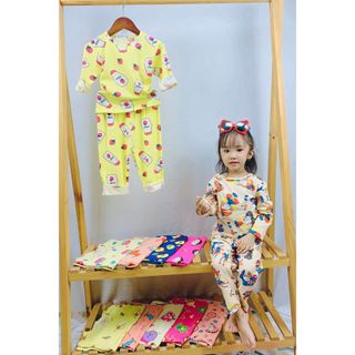 Bộ đồ ngủ thu đông cho bé, bộ dài tay thu đông, bộ đồ họa tiến thú thu đông cho bé trai và gái
