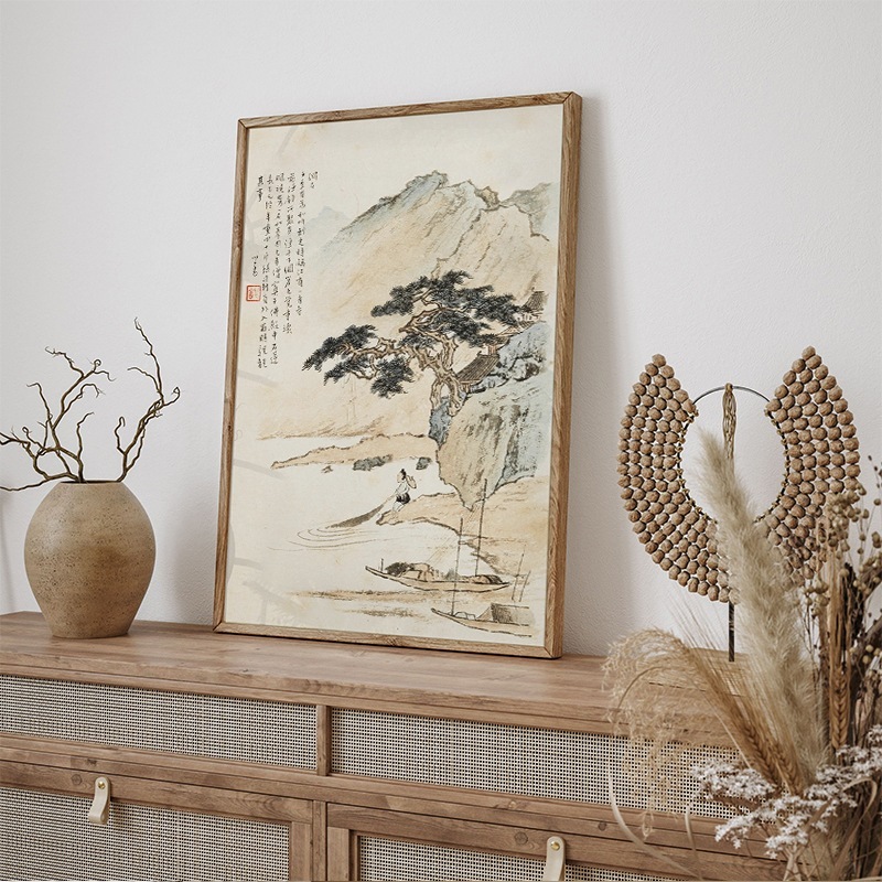 Tranh Nhật cổ CÓ KHUNG, tranh Phù thế, tranh Nhật Bản, tranh treo tường giá tốt, tranh canvas decor 