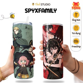 Bình Giữ Nhiệt Hình Spy X Family - 600ml - Inox 304 - Tặng Túi Xách - Tỉ Mỉ Studio