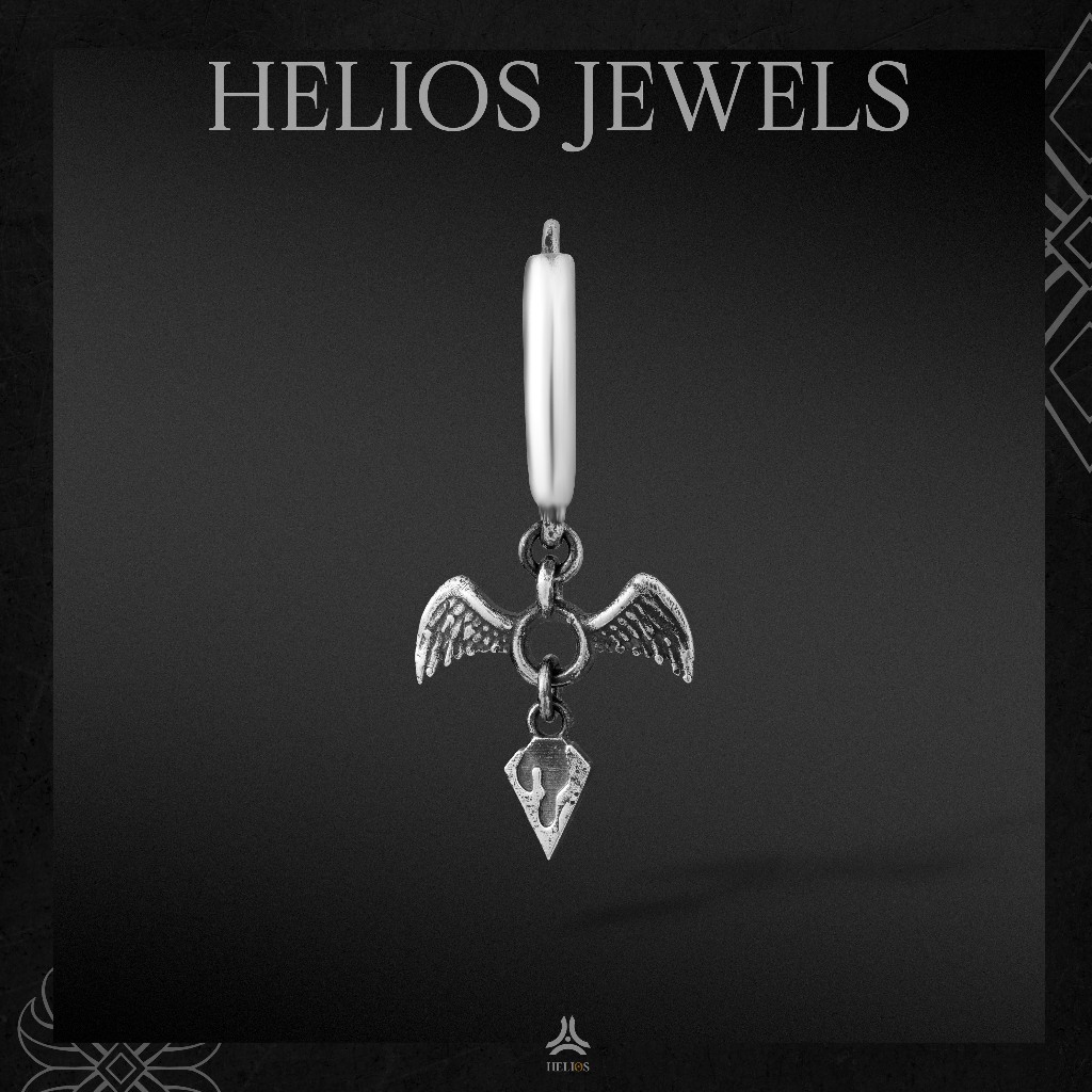 Khuyên Tai Bạc Nam, Nữ S925 Double Wings Helios Silver Original