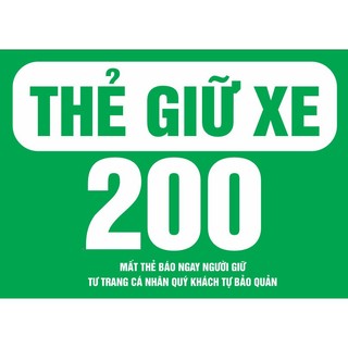 Combo 100 thẻ giữ xe. Ép plastic. kích thước 70*50. Chỉ in số không in thông tin. Giao màu ngẫu nhiên