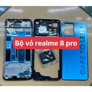Bộ vỏ xương+kính camera+khay sim+phím điện thoại realme 8 pro/ realme 8 -bộ vỏ zin