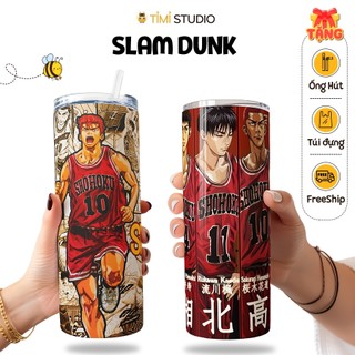 Bình Giữ Nhiệt Hình Slam Dunk - 600ml - Inox 304 - Tặng Túi Xách - Tỉ Mỉ Studio