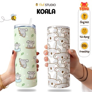 Bình Giữ Nhiệt Hình Koala - 600ml - Inox 304 - Tặng Túi Xách - Tỉ Mỉ Studio