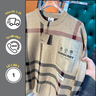 Áo Len Nam Nữ Cổ Tròn GgC lLv hổ vằn Họa Tiết Kẻ BBur hàng QCCC