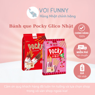 [CHÍNH HÃNG] - Bánh que Pocky Glico Nhật Bản (13.6g x 8 gói nhỏ) date 2025
