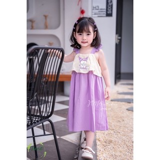 Đầm tay cánh tiên Kuromi tím J7176 June