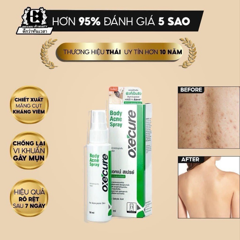 XỊT MỤN LƯNG OXECURE THÁI LAN