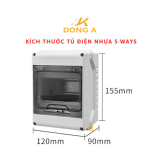 Tủ điện nhựa lắp nổi chống nước Way-5, Hộp tủ điện,Tủ điện lắp nổi, Vỏ tủ điện HT5-Way
