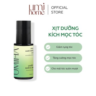 Xịt tóc tinh dầu Bưởi và Bồ Kết hữu cơ UMIHA ORGANIC 45ML