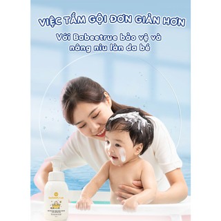 Sữa Tắm Gội Thảo Dược Cho Bé Babeetrue Tinh Chất Dầu Dừa Làm Sạch Dịu Nhẹ, Giảm Mẩn Ngứa, Rôm Sảy
