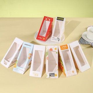 10 hộp giấy tam giác đựng sandwich, bánh mì kẹp/ Rất nhiều mẫu