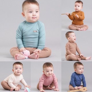 Áo cổ 3 phân cho bé COOKIE trẻ em áo giữ nhiệt vải cotton tăm lạnh full size 6m-5Y