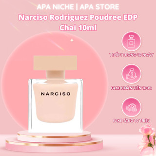Nước Hoa Nữ Narciso Poudree Chai 10ml, Chai Lùn Màu Phấn