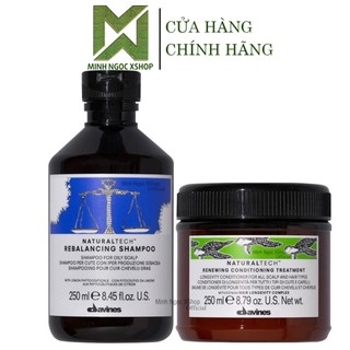 Combo dầu gội cân bằng dầu davines Rebalancing và dầu xả trường thọ Renewing 250ML
