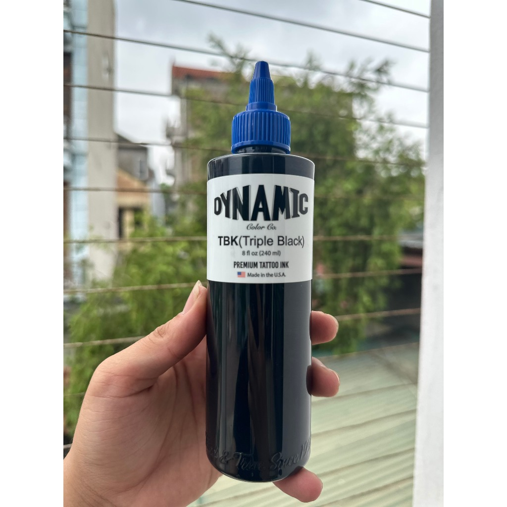 mực xăm dynamic TBK 8oz (240ml) chính hãng USA - mực xăm hình tattoo siêu đen dynamic tbk