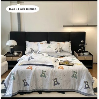 Set 4 món chăn hè lụa thái ZingZingMart mềm mướt nhập khẩu cao cấp
