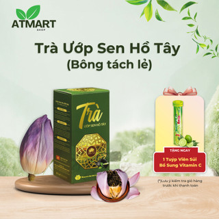 Trà ướp sen Hồ Tây sấy thăng hoa nguyên bông thơm ngon, bông tách lẻ