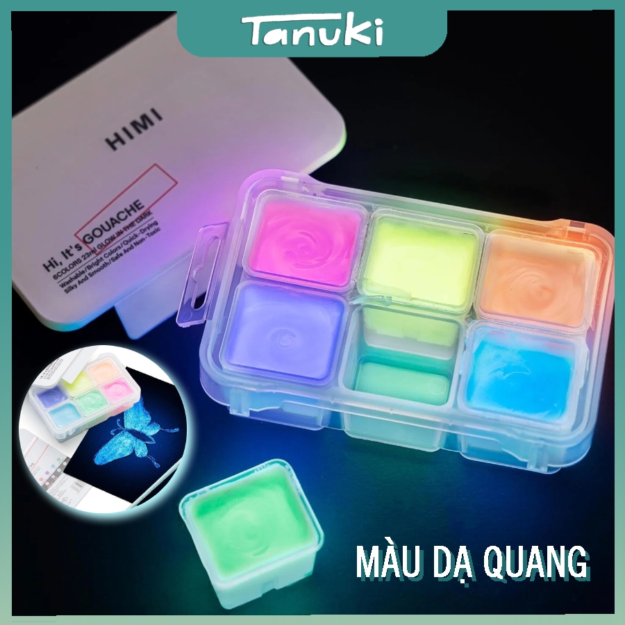 [TANUKI ART] Set HIMI gouache thạch 6 màu (2024 mới)