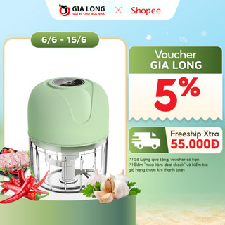 Máy Xay Tỏi Ớt Mini Cầm Tay 250ml, Máy Xay Thực Phẩm, Rau Củ Sử Dụng Cổng Sạc USB Mẫu Mới Tiện Lợi
