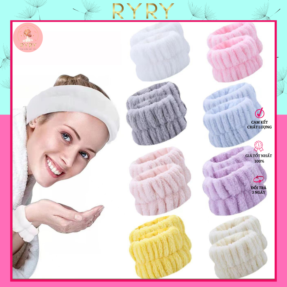 Băng Đô Đeo Cổ Tay Rửa Mặt Đa Năng Dành Cho Nữ