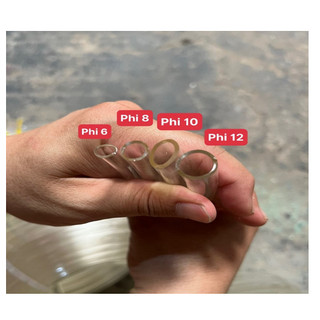 1 mét Dây tio, ống nước tio nhựa mềm dẻo trong suốt phi 6mm đến 10mm