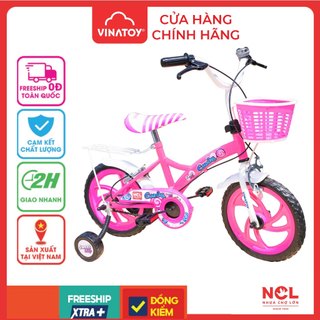 Xe Đạp Trẻ Em Vinatoy Nhựa Chợ Lớn K105 - M1819-X2B - Cho Bé Gái Từ 2 đến 4 Tuổi