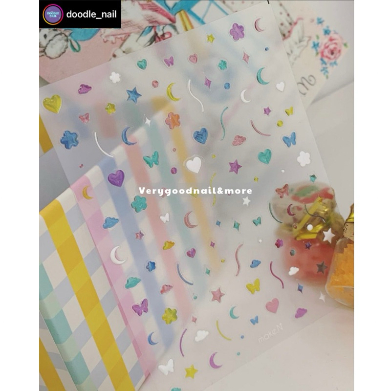 Make.n - Sticker nails bóng nổi 3D