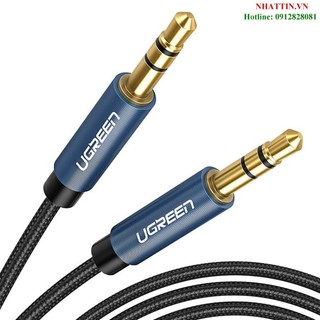 Cáp audio 3.5mm dài 0.5m-5m dây bọc dù đầu bọc hợp kim Ugreen cao cấp