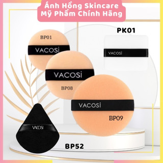 Bông phấn khô tròn size nhỏ - trung - lớn VACOSI ROUND PUFF BP01,BP08,BP09,BP52