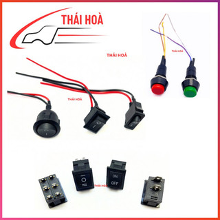 Công tắc chế còi đèn xe máy, ô tô, Công tắc nhấn và bập bênh