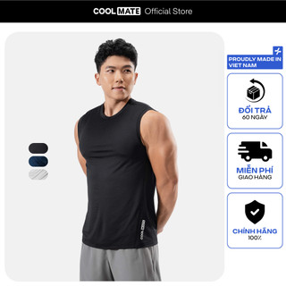 Áo Tanktop Gym thể thao Essentials I vải Mesh Peach co giãn thấm hút nhanh khô Coolmate