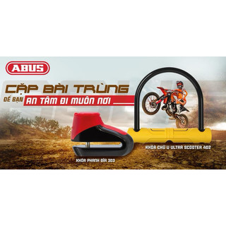 [Hỏa tốc HCM] Khóa đĩa xe máy ABUS 303 RED C/SB - MSOFT