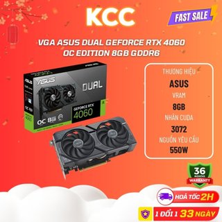 Vga asus dual geforce rtx 4060 oc edition 8gb gddr6