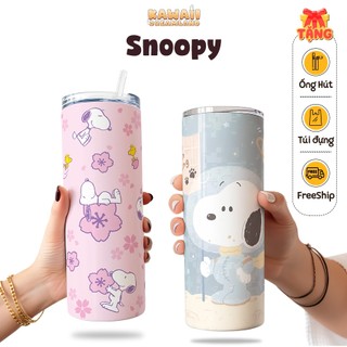  Bình giữ nhiệt cute hình Snoopy  - 600ml - Inox 304 -Tặng Túi Xách -Kawaii Dreamland 