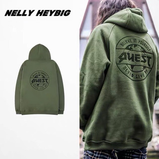 Áo hoodie nỉ bông Nelly heybig unisex form rộng AHEST